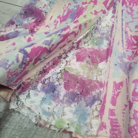 IISLI Washable Leather Print Godet Full Skirt Size 10 - Picture 4 of 7